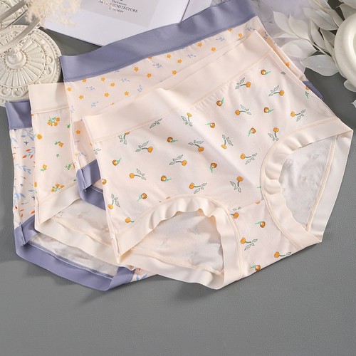 200斤莫代尔日系小碎花大码内裤