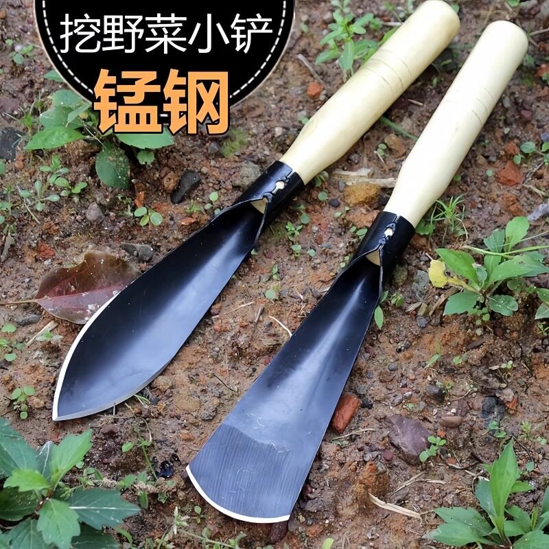 种花菜小铲子挖野菜锰钢户外挖土神器工具园艺家用种菜专用铲赶海