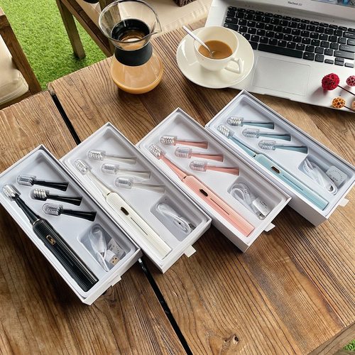 新款家用软毛电动牙刷成人款五档充电式家用套装声波牙刷批发