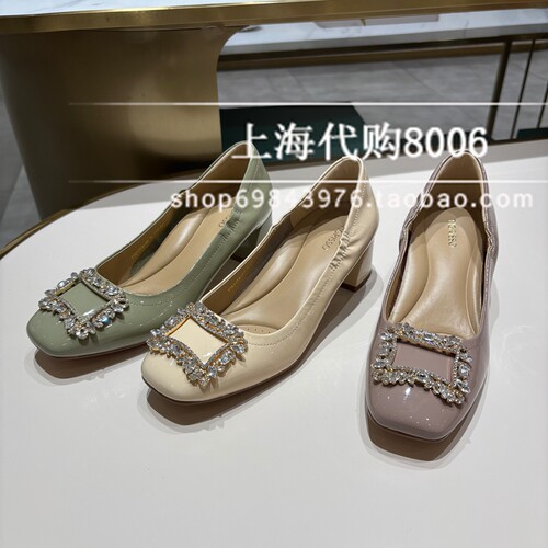 tigrisso蹀愫2026春季女鞋通勤高跟鞋方头粗跟浅口单鞋T76117A-04