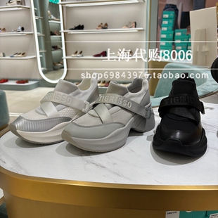 蹀愫2025春新女鞋增高魔术贴休闲老爹鞋厚底运动鞋单鞋TA65124-50