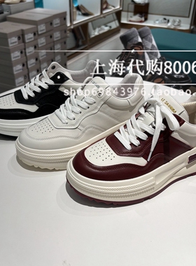 莱尔斯丹2025春季女鞋阿甘鞋厚底休闲板鞋小白鞋 6M66501