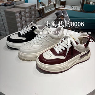 小白鞋 莱尔斯丹2025春季 厚底休闲板鞋 阿甘鞋 6M66501 女鞋