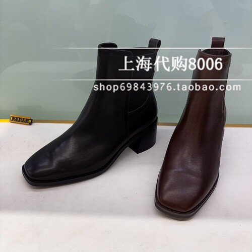 tigrisso/蹀愫2025冬季女靴增高一脚蹬切尔西靴短靴女TA65733-51