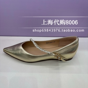 JoyPeace真美诗2024秋季女鞋羊皮烫钻S带仙女风玛丽珍鞋单鞋J5219
