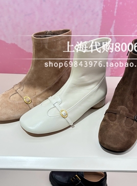 tigrisso蹀愫2025冬季女鞋玛丽珍瘦瘦靴薄底时装靴短靴TA65709-10