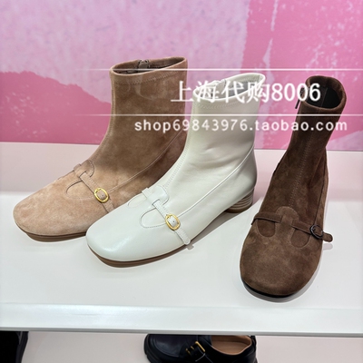 tigrisso蹀愫2025冬季女鞋玛丽珍瘦瘦靴薄底时装靴短靴TA65709-10