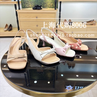 natursun娜冉2026夏季女鞋尖头时髦高跟鞋方头时装凉鞋 N26328205