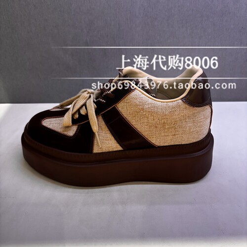 蹀愫2025秋季女鞋德训鞋厚底单鞋