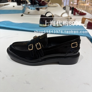 Staccato/思加图2025秋季女鞋黑胶夜曲乐福鞋一脚蹬小皮鞋女EFI07