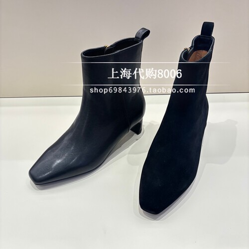 莱尔斯丹冬季瘦瘦女短靴方头