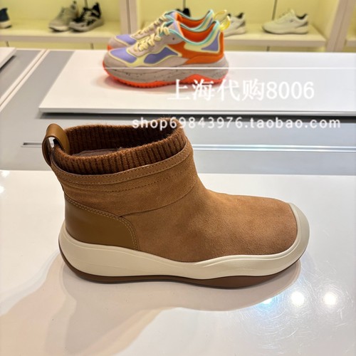 GEOX杰欧适2025冬季女靴厚底切尔西靴烟筒靴休闲短靴GP412L40092