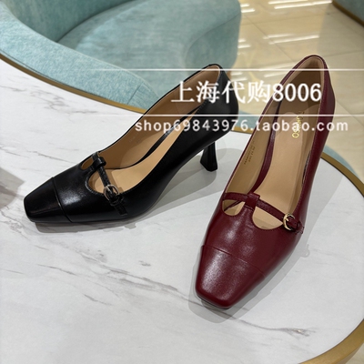 蹀愫2026春季女鞋T字带玛丽珍高跟鞋女单鞋TA54537-12 T74537A-12