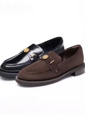 Staccato/思加图2026春季女鞋英伦风乐福鞋粗跟小皮鞋女单鞋EOQ15