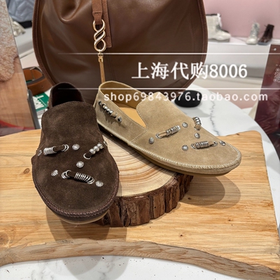 Joy&Peace真美诗2025春季女鞋铆钉串珠一脚蹬豆豆鞋乐福鞋女25811