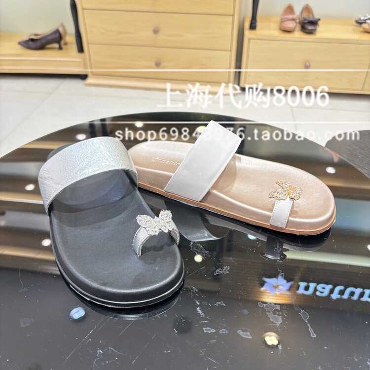 natursun娜冉2026夏季女鞋专柜正品夹脚人字拖水钻凉拖 N26349009