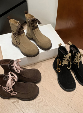 SIX MADDEN2025冬季女靴内增高马丁靴女系带保暖靴女短靴子SMD298