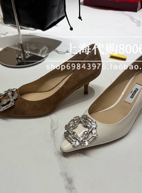 Staccato/思加图2025春季女鞋方糖鞋中跟鞋浅口单鞋通勤皮鞋EA217