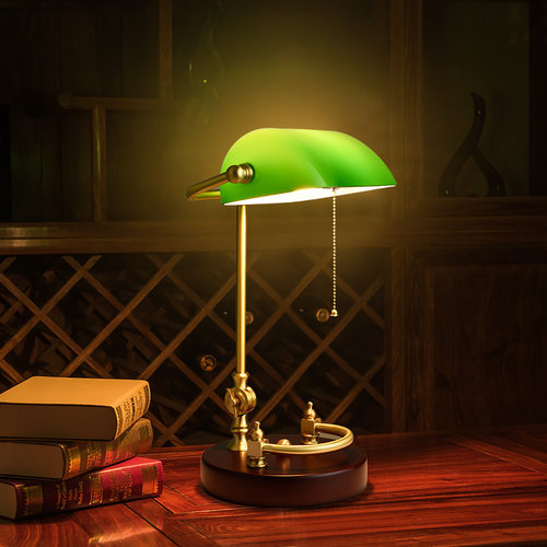 台灯书房玻璃御海全铜民国