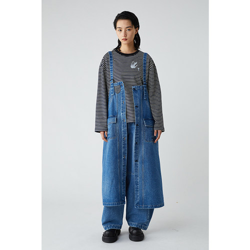 夹生牛仔吊带裙百搭小个子女生