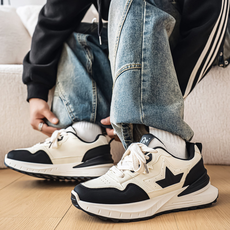 1613-2893-P70新款春厚底增高老爹鞋百搭防滑低帮休闲运动鞋2026，男鞋休闲鞋，星座1613-1