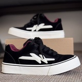 1613-2793-P68闪电低帮黑色情侣硫化帆布鞋经典休闲滑板鞋2025，男鞋帆布鞋，星座1613-1