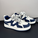 1613-2904-P70美式风厚底板鞋男蓝白拼色休闲运动鞋耐磨小众潮鞋，男鞋休闲鞋，星座1613-1