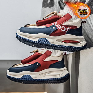 1613-2858-P65男冬季加绒加厚保暖棉鞋运动休闲鞋防滑厚底老爹鞋，男装棉衣，星座1613-1