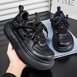 1613-2912-P65男鞋春季厚底增高小白鞋系带运动休闲鞋潮牌面包鞋，男鞋休闲鞋，星座1613-1