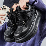 1613-2912-P65男鞋春季厚底增高小白鞋系带运动休闲鞋潮牌面包鞋，男鞋休闲鞋，星座1613-1