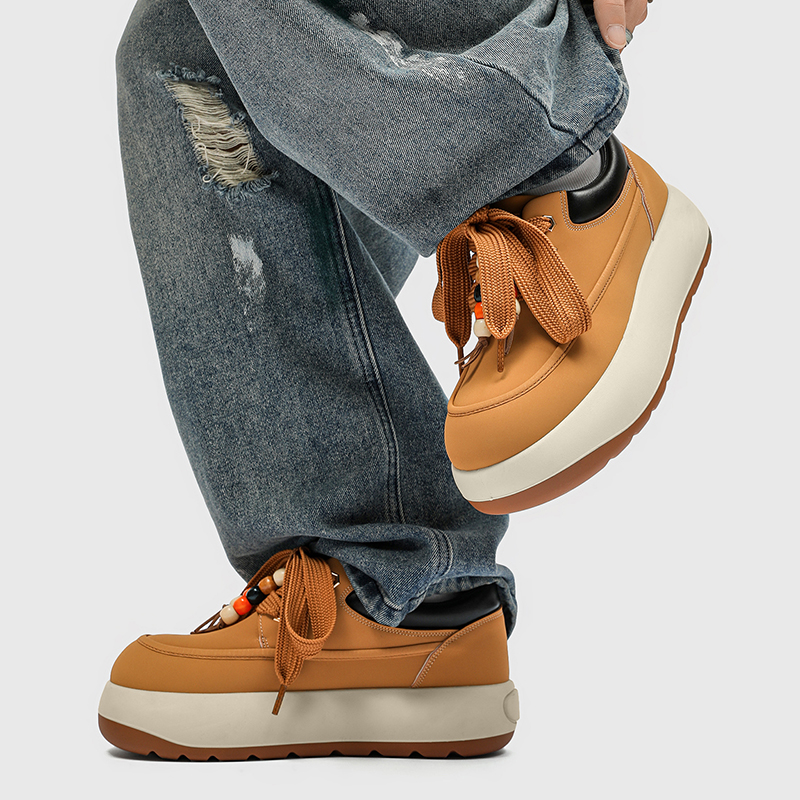 1613-2846-P78英伦风Q版大黄靴男款2025新款丑萌大头休闲厚底面包，鞋类箱包手腕包，星座1613-1