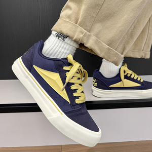 1613-2884-P66男鞋休闲拼色板鞋春百搭低帮面包潮鞋学生耐磨2026，男鞋休闲鞋，星座1613-1