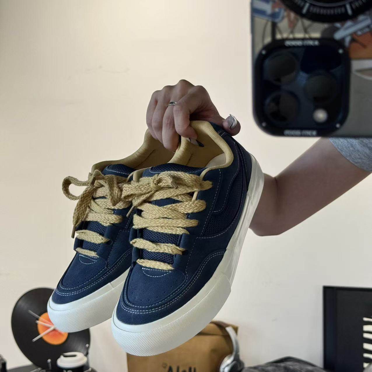 1613-2769-P65军绿色板鞋男休闲运动潮流鞋青少年百搭复古板鞋26，男鞋休闲鞋，星座1613-1