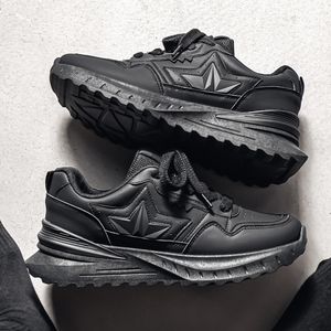 1613-2893-P70男鞋黑色厚底老爹鞋百搭休闲运动鞋跑步鞋2026春新，男鞋休闲鞋，星座1613-1