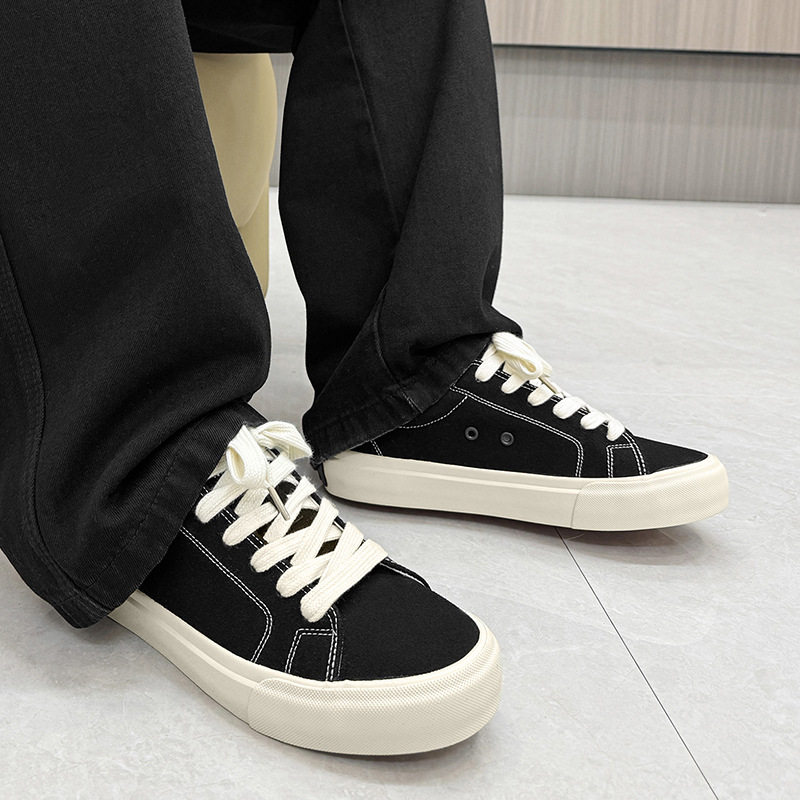 1613-2905-P72韩版透气黑色板鞋男学生百搭休闲鞋潮流2026春新款，男鞋休闲鞋，星座1613-1