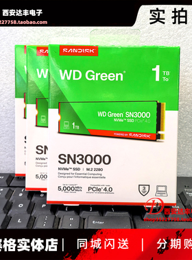 WD/西部数据 1T SN3000西数M.2固态硬盘1t 2t NVMe笔记本台式机