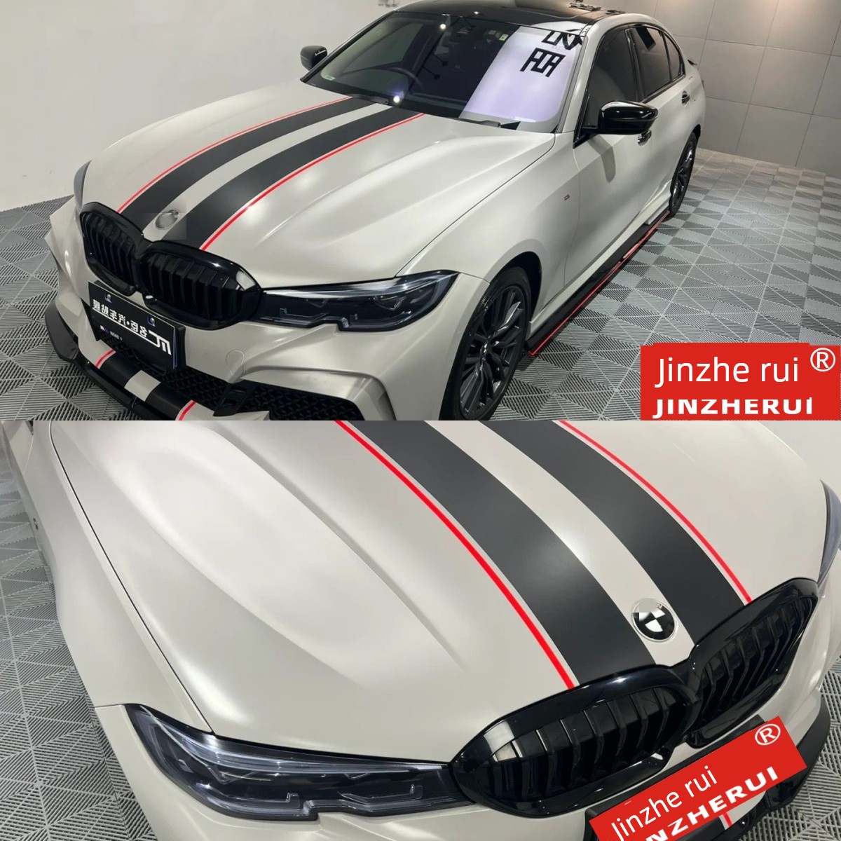 适用于宝马3245系列引擎盖汽车贴纸引擎盖贴纸X1X2X3X4X5改装装饰