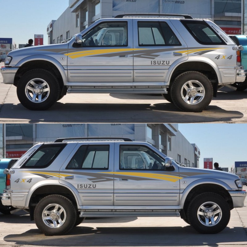 五十铃庆铃竞技者车贴拉花 车身装饰汽车腰线 越野车彩条改装贴画