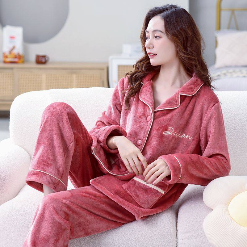 秋冬季女士加厚绒珊瑚绒睡衣妈妈保暖套装法兰绒大码中老年家居服,女士内衣/男士内衣/家居服,睡衣/家居服套装,淘宝优惠券,粉丝福利购,淘宝优惠卷