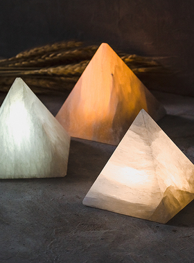 元渡金字塔矿石迷你创意小夜灯 宿舍ins浪漫少女心梦幻卧室床头灯