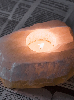 元渡固态烈酒石欧式香薰小烛台北欧创意美式复古西餐清酒吧蜡烛灯