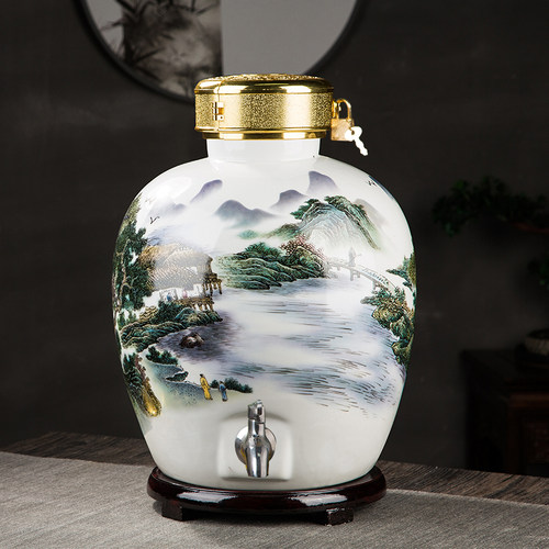 景德镇陶瓷泡酒坛子仿古酒瓶