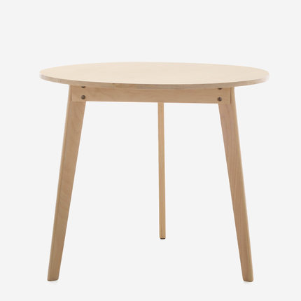 简域现代小户型餐桌白色实木餐桌简约餐台实木圆桌圆餐桌田园饭桌