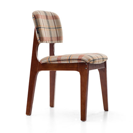 简域实木椅子简约现代靠背椅家用餐桌椅北欧餐椅布艺梳妆椅书房椅