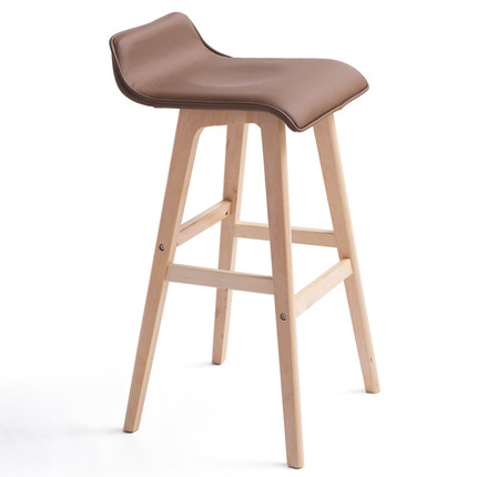 简域曲木吧台椅子创意酒吧椅欧式吧台凳吧椅简约复古吧凳高脚凳子