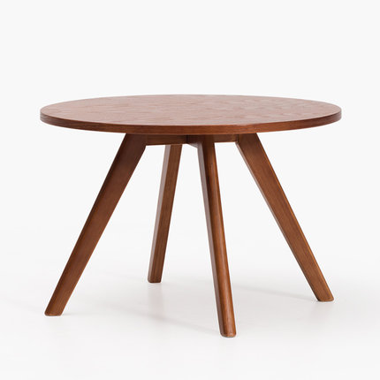 简域实木茶几圆形小桌子简约沙发边几客厅角几卧室小圆桌北欧边桌