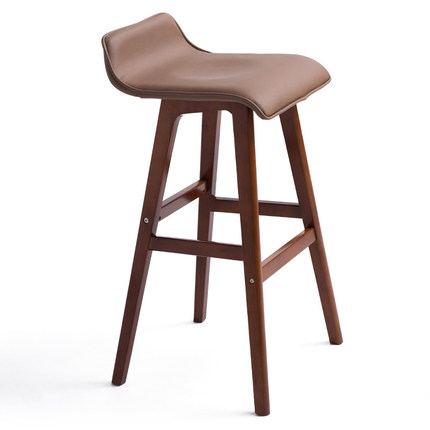 简域曲木吧台椅子创意酒吧椅欧式吧台凳吧椅简约复古吧凳高脚凳子