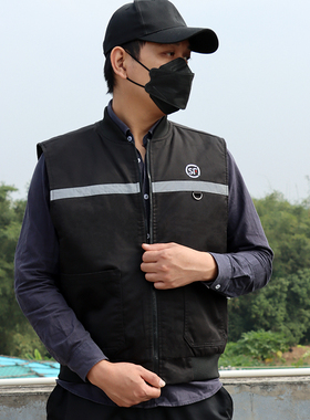 全新正品顺丰快递工作服棉马夹冬季黑色加棉加厚保暖棉背心SF马甲