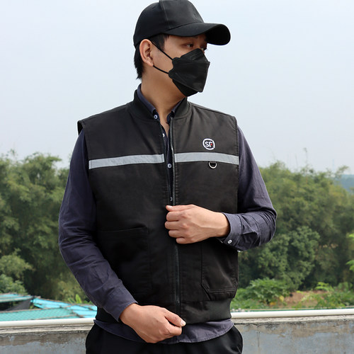 顺丰工作服棉背心棉马甲