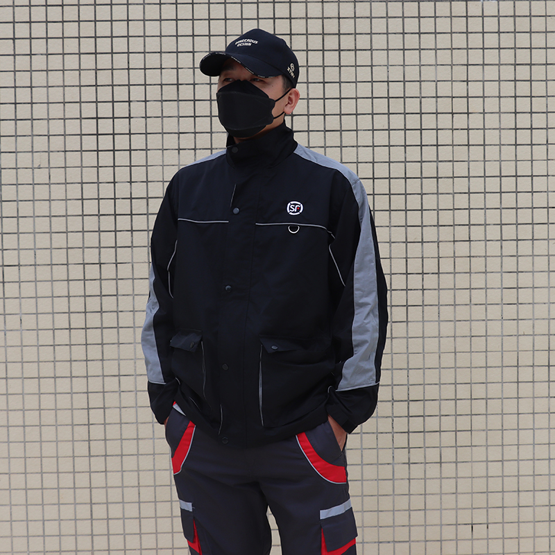 顺丰工作外套春秋棉锦宽松上装